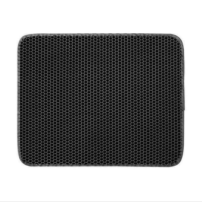 EVA Double Layer Cat Litter Mat Trapper, Washable Anti-Tracking Litter Box Mat