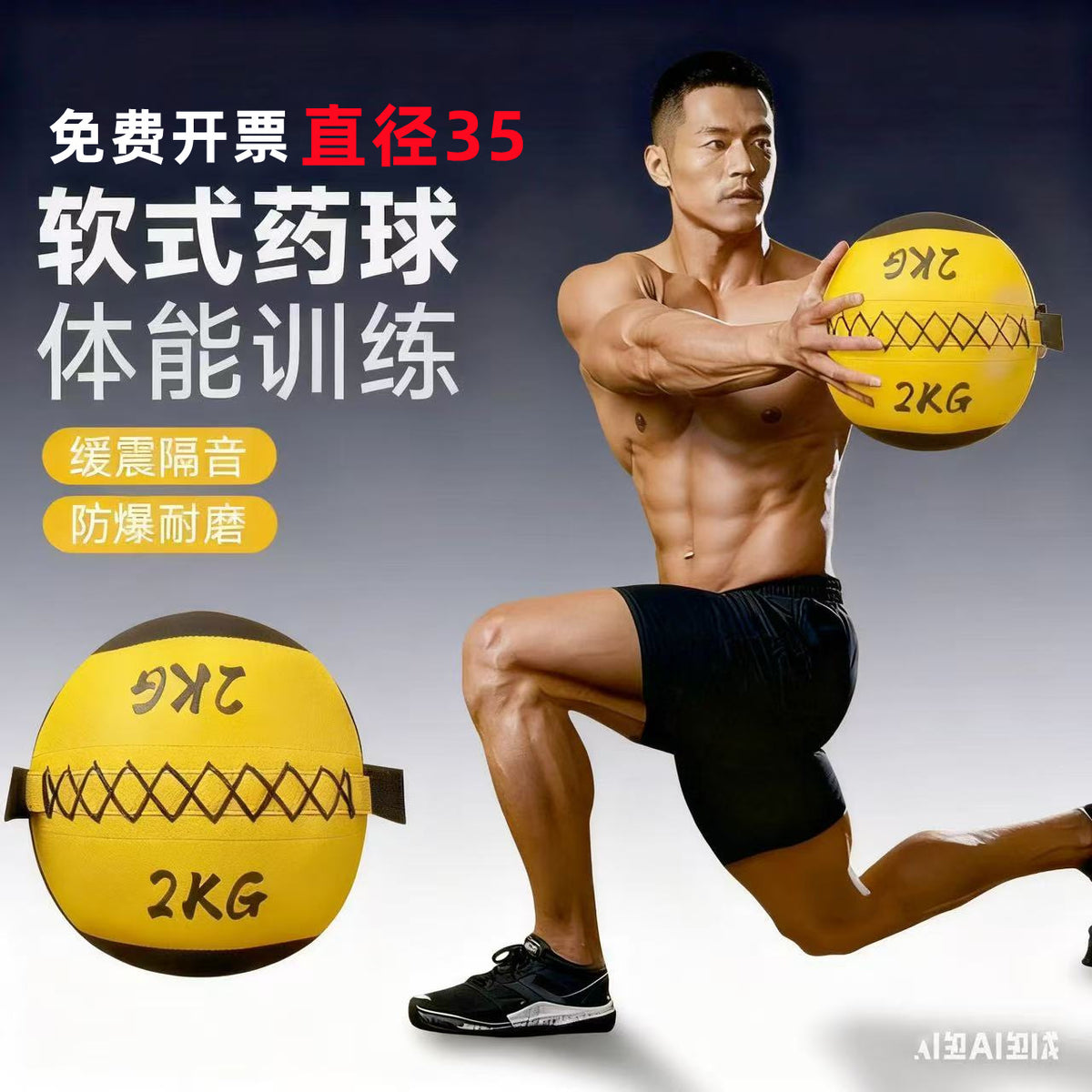 Non-Bounce Solid Wall Ball for Fitness Training