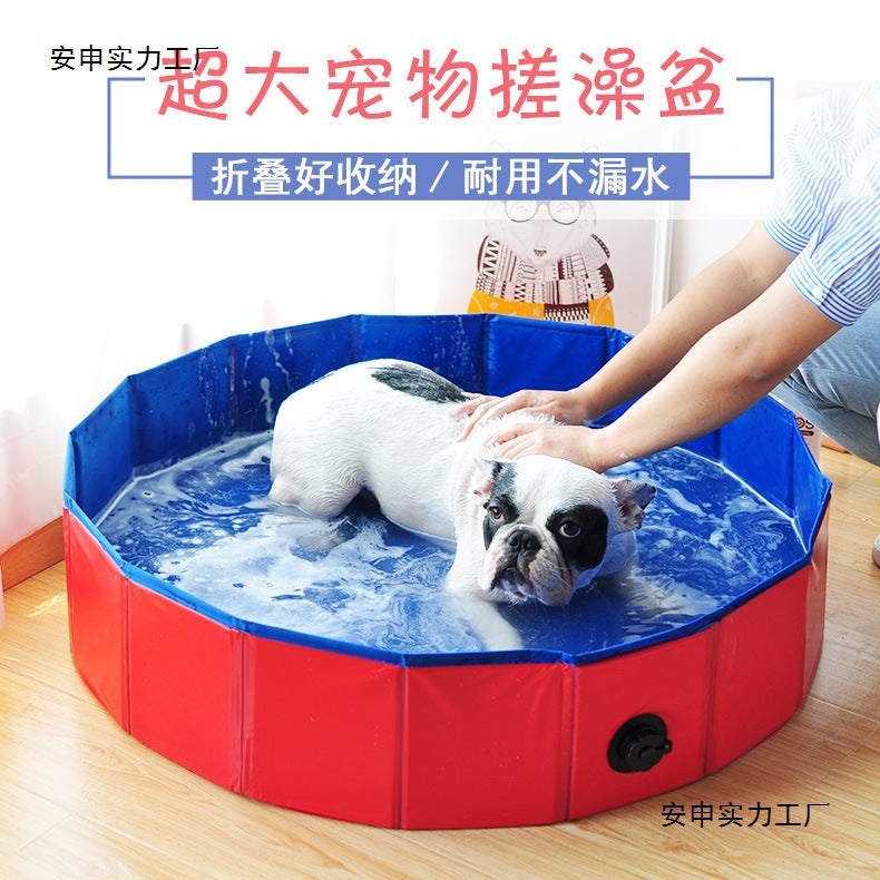 Foldable Pet Bath Tub & Pool for Dogs and Cats - Portable Indoor/Outdoor Washing Station