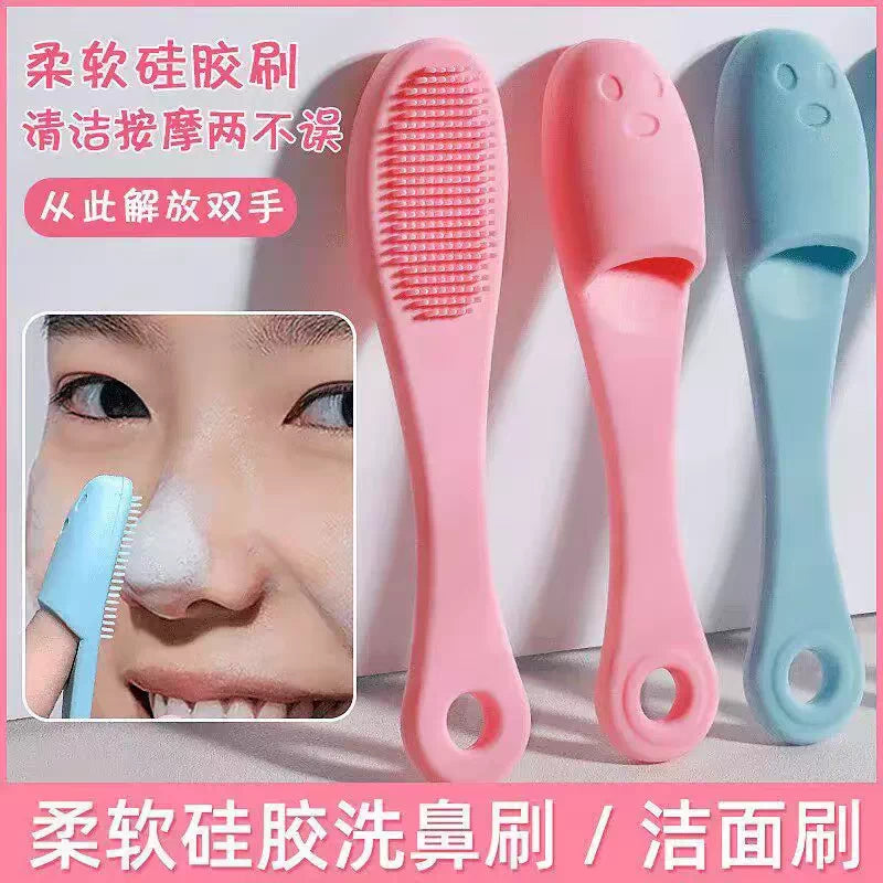 Silicone Facial Cleansing Brush Set for Deep Pore Cleaning and Blackhead Removal