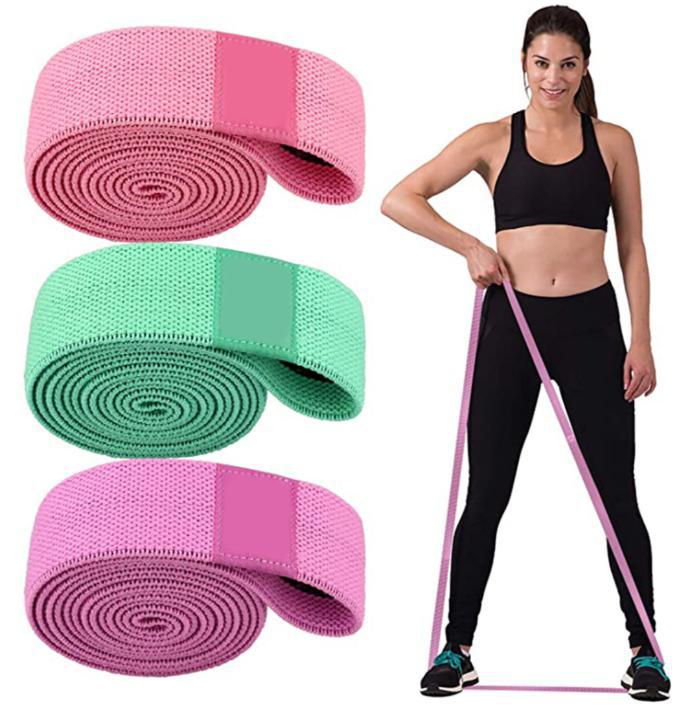 Portable Anti-Break Resistance Loop Bands for Full Body Glute Workouts, Non-Slip Fabric Exercise Bands Set