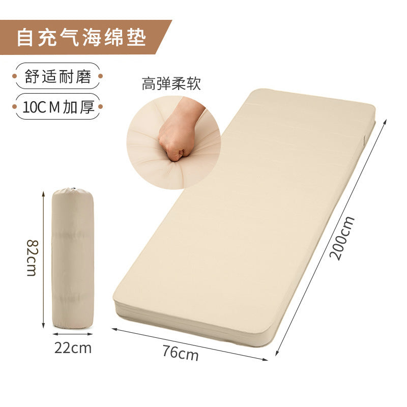 Self-Inflating Sponge Camping Mattress with Pillow - Thickened Outdoor Picnic Pad