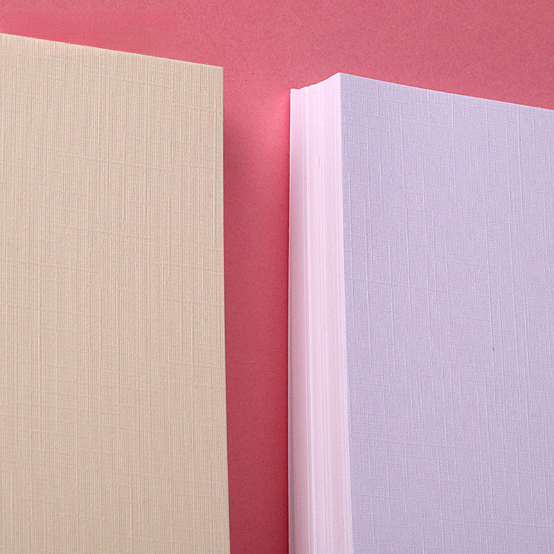 A4/A3+ Linen Cardstock White Light Yellow Fabric Texture Paper Angled Grain Business Card Tag Cover Certificate Printing Paper