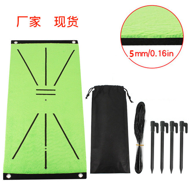 Golf Swing Mat with Impact Trajectory Detection for Indoor/Outdoor Practice