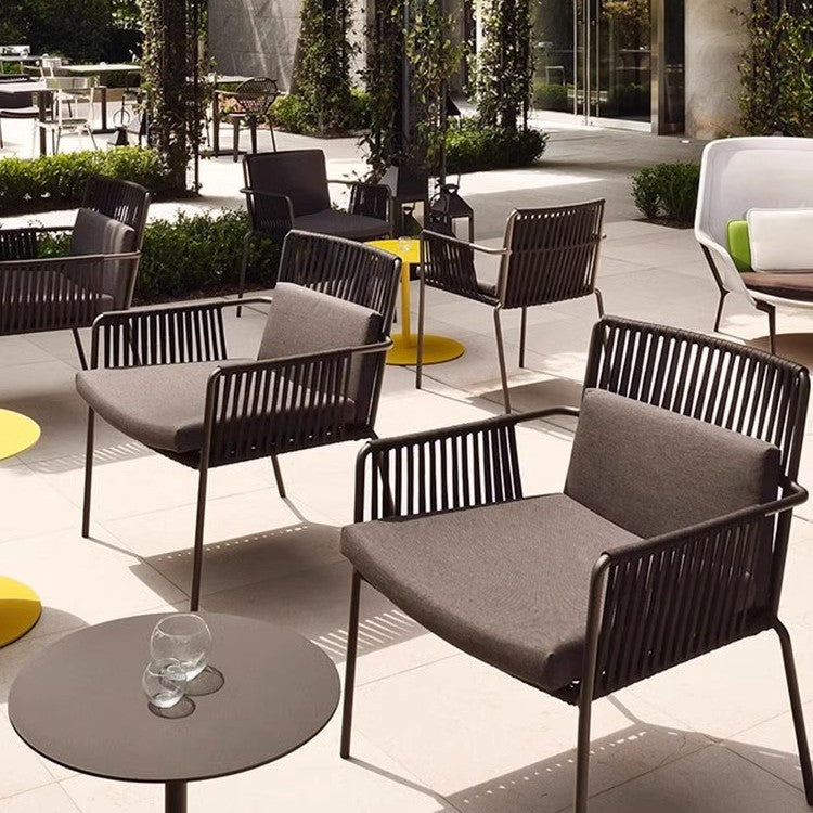 Outdoor Rattan Wicker Bistro Set with Table and Chairs for Balcony Garden Patio
