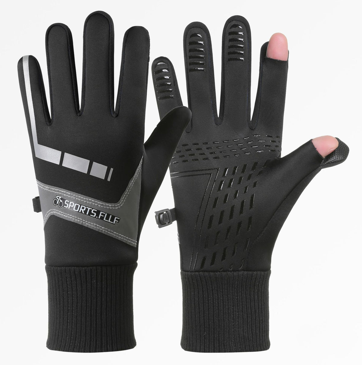 Winter Cycling Gloves with Flip-Top Fingerless Design, Touchscreen Compatible, Waterproof & Warm for Motorcycle and Outdoor Sports
