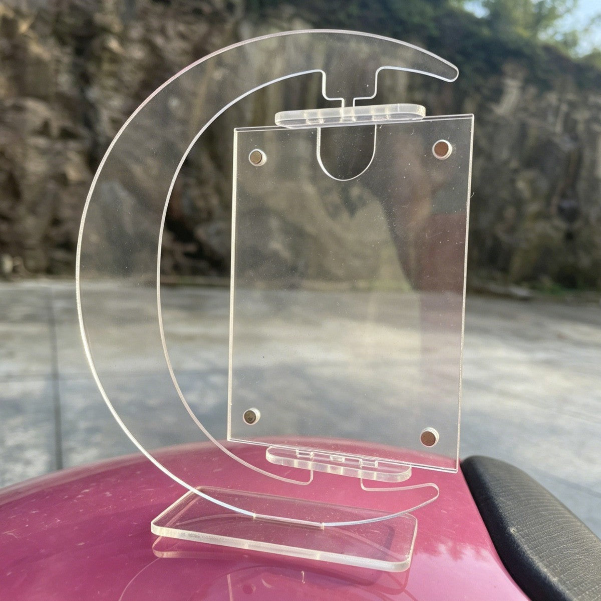 Moon Guka Card Holder Rotating Stand 3-inch Photo Frame DIY Acrylic Display