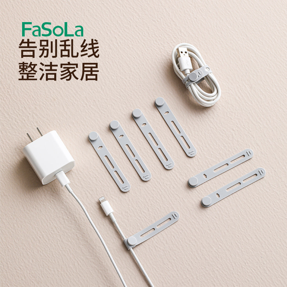 Japanese Style Multi-functional Cable Organizer Straps for Data, Charging, and Network Cables