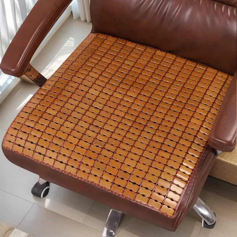 Bamboo Seat Cushion for Office Chairs and Home Use, Breathable Summer Cooling Mat