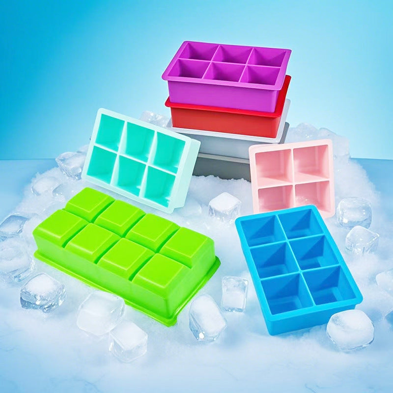 Silicone Ice Cube Tray with Lid, Food-Grade Square and Honeycomb Ice Maker Molds