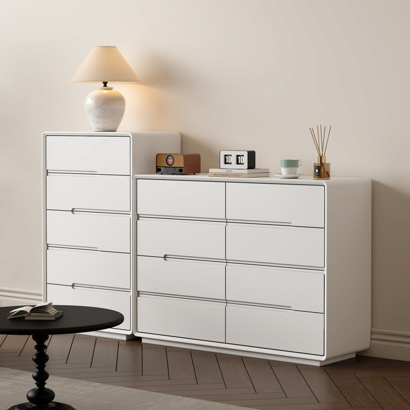 Solid Wood Italian Minimalist Chest of Drawers for Living Room and Bedroom Storage