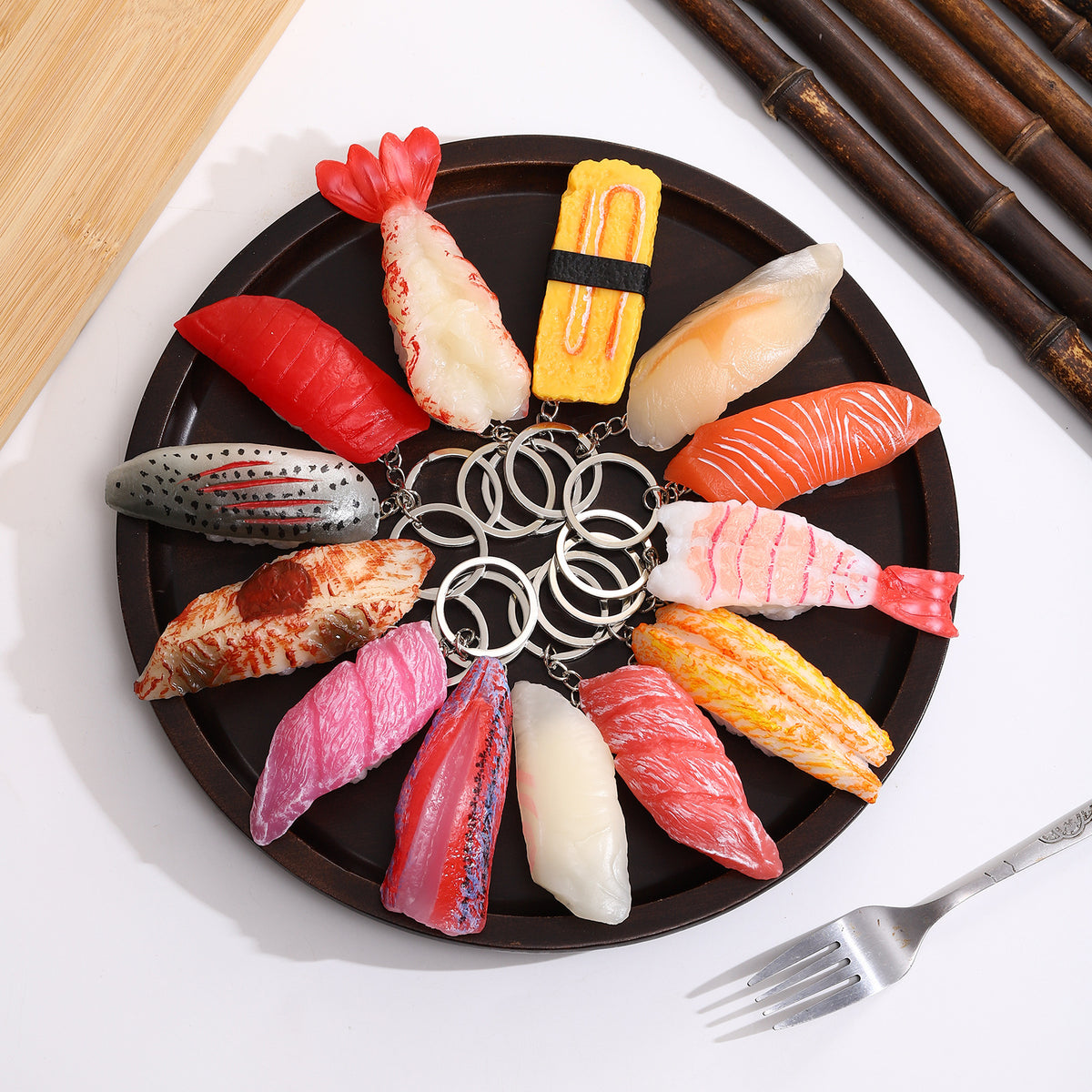 Realistic Sushi Keychain Charm for Bags and Souvenirs