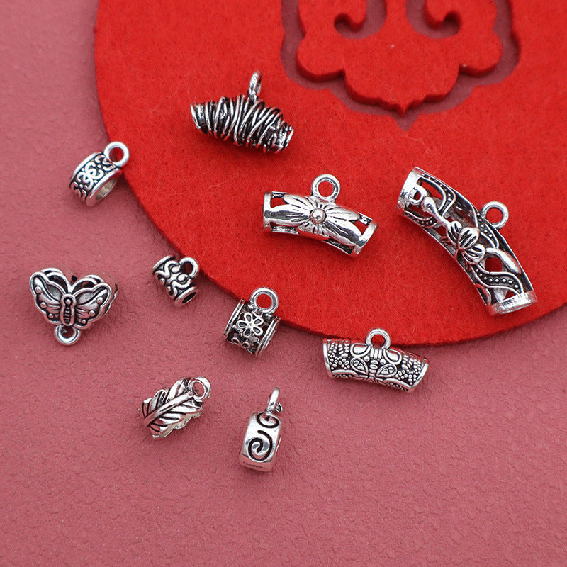 Antique Silver Alloy Connector Beads for DIY Jewelry Making, Bracelets, Necklaces, and Pendants