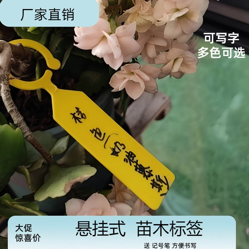Garden Plant Tags, Thickened UV-Resistant Plastic Hanging Labels for Succulents & Fruit Trees