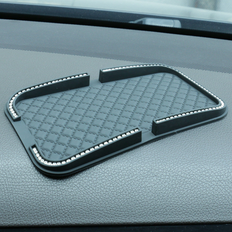 Car Dashboard Anti-Slip Mat with Phone Holder and Storage