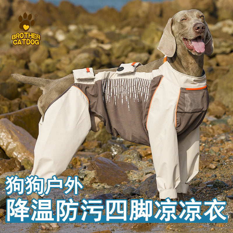 Pet Cooling Vest with Ice Packs for Dogs, Breathable Four-Legged Summer Outfit