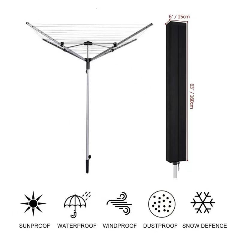 Outdoor Rotary Washing Line Cover Waterproof Dustproof Heavy Duty Oxford Cloth