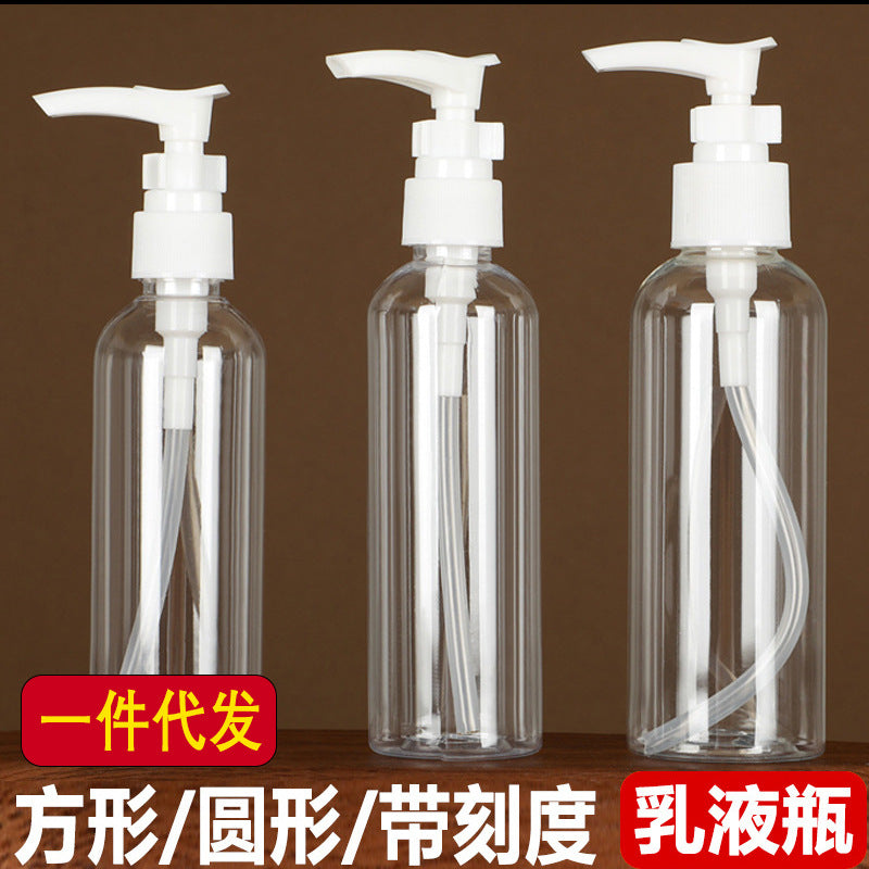 Portable Travel Dispenser Bottle Set with Press Pump for Shampoo, Lotion, and Hand Sanitizer