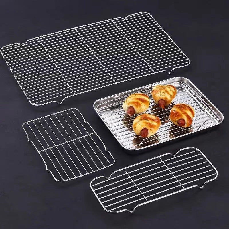 Stainless Steel Baking Cooling Rack for Cakes, Cookies, Bread - Household Oven Wire Rack Tray