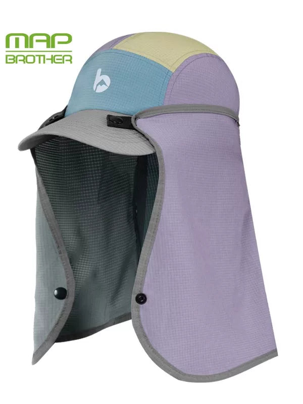 Outdoor Sports Sun Protection Shawl Hat for Hiking Running and Neck Coverage