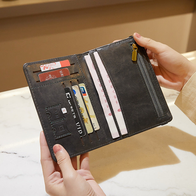 RFID Blocking Passport Holder Travel Wallet with Ticket and Document Organizer