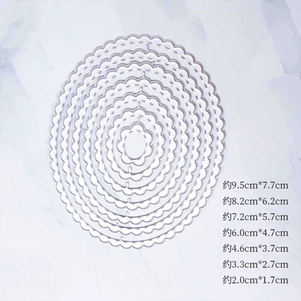 Lace Oval Embossing Die for DIY Cards & Paper Crafts