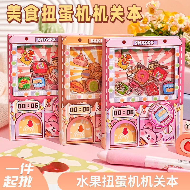 Mini Food Vending Machine Notebook Blind Box Toy for Students