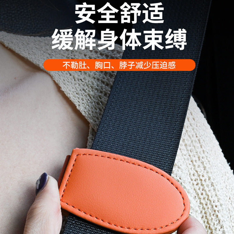 Car Seat Belt Adjuster with Magnetic Fixation for Kids - Anti-Choke & Anti-Belly Pressure Safety Clip