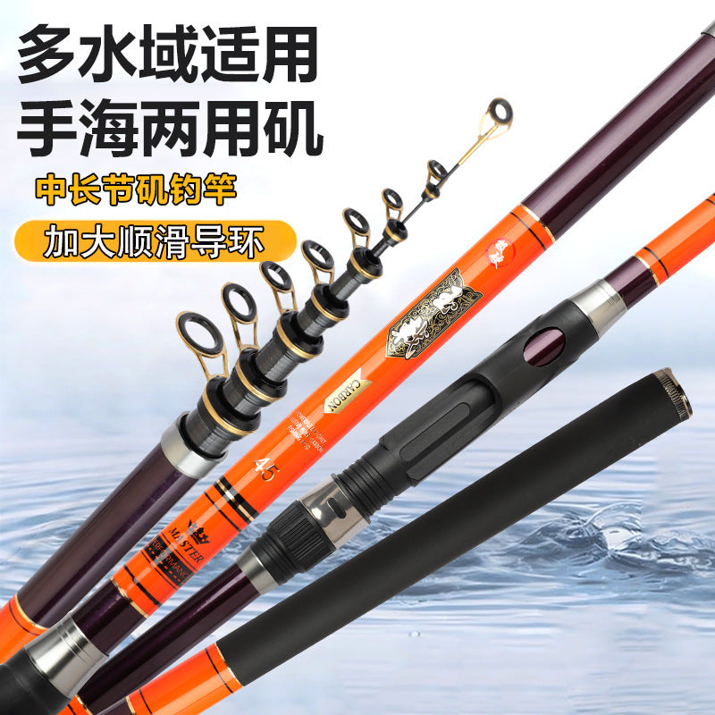 Carbon Fiber Telescopic Fishing Rod for Sea and Freshwater