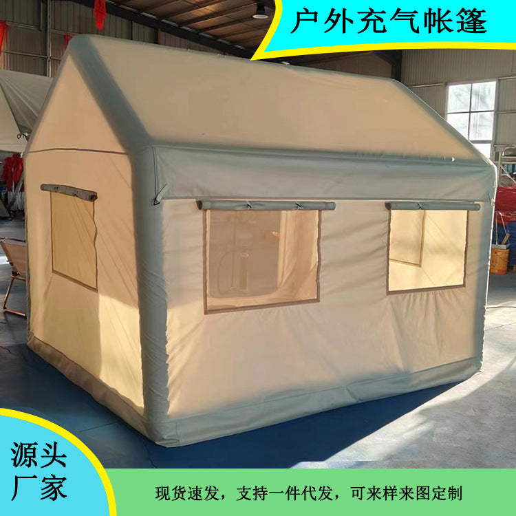 Portable Inflatable Camping Tent for 4-6 People, Thickened Waterproof Outdoor Shelter for Parties and Overnight Stays