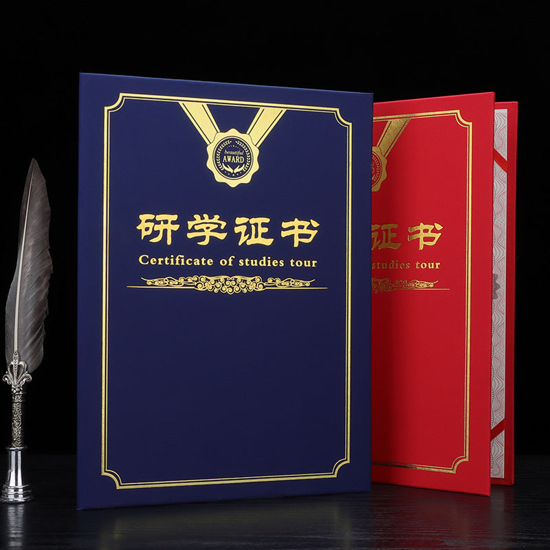 Gilt-Edged Study Tour Certificate Holder for Summer/Winter Camp & Travel Programs
