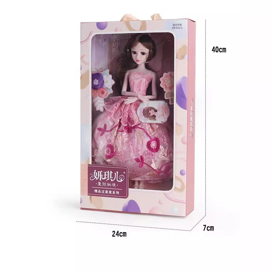 Princess Doll Playset with Accessories for Girls, Educational Toy Gift Set