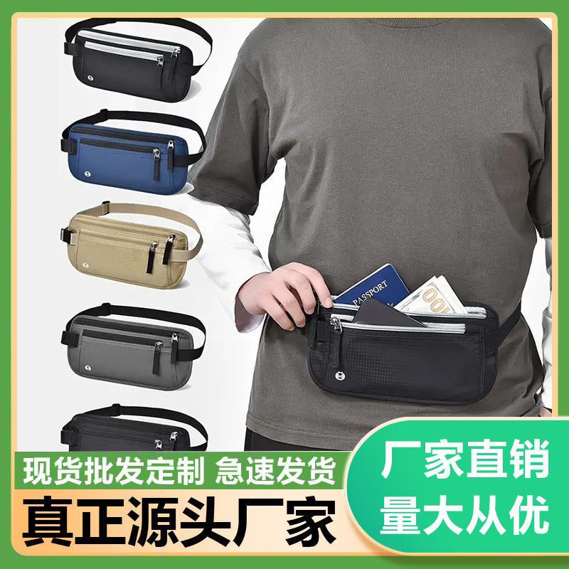 RFID Blocking Travel Waist Bag for Passport and Documents, Water-Resistant