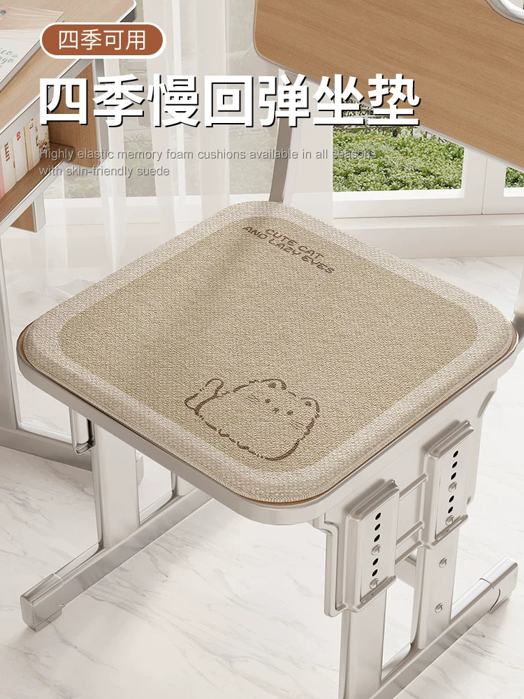 Student Chair Cushion for Classroom Desk, Pressure Relief Seat Pad, All-Season