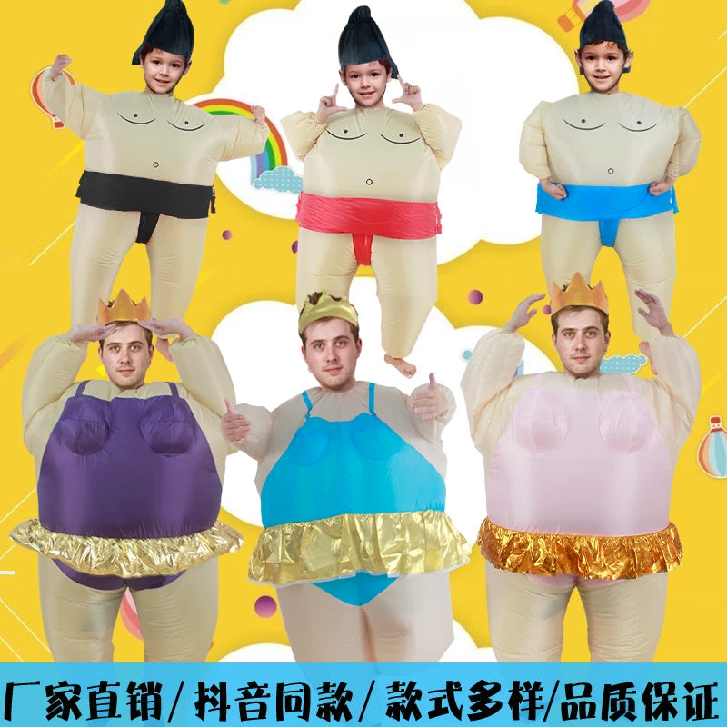Inflatable Sumo Wrestler Costume for Adults - Halloween & Party Fancy Dress