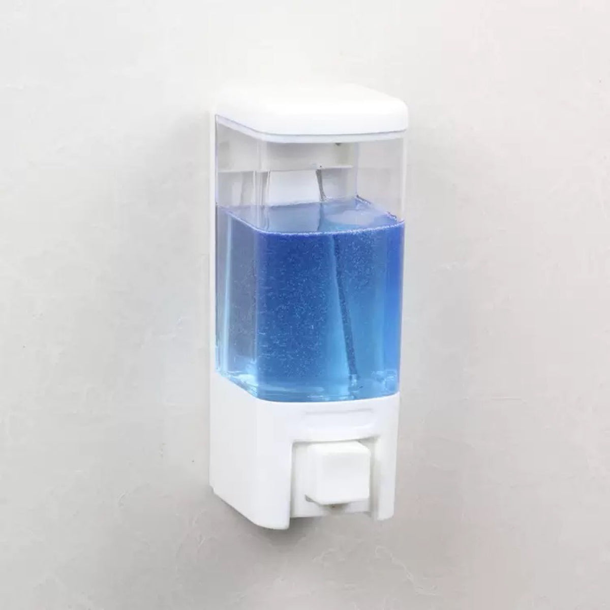 Manual Wall-Mounted Double Head Soap Dispenser, 2 x 500ml Clear ABS Plastic