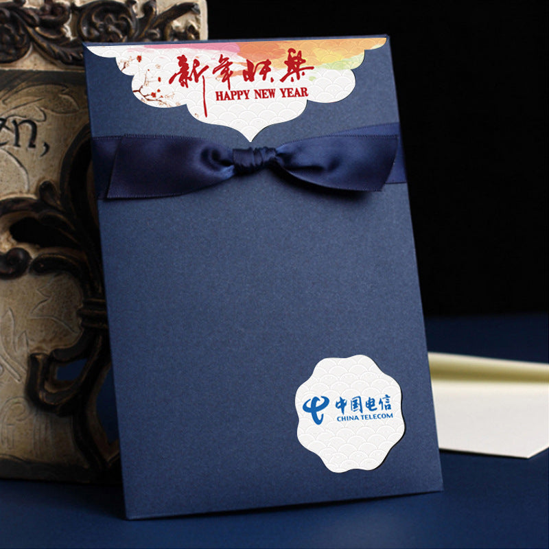 Chenfan Bowknot Birthday Card, Business Invitation, Creative Hollow Mid-Autumn Festival Card