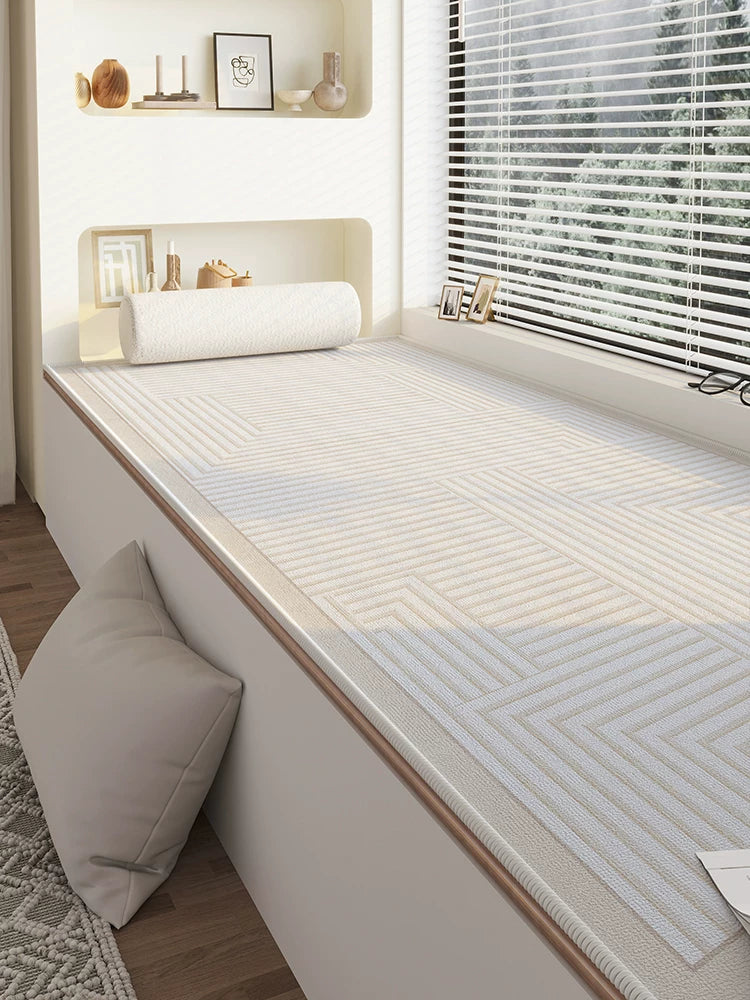 Thickened Bay Window Cushion, Luxury All-Season Balcony Seat Mat, Customizable