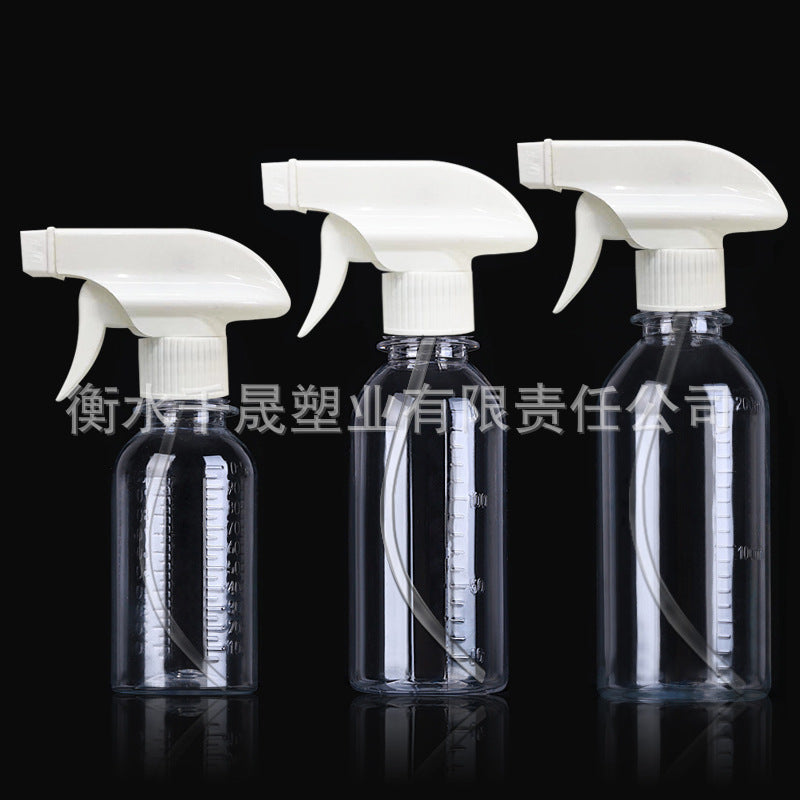 PET Spray Bottle with Scale, Fine Mist Sprayer for Plants, Cleaning, Hair, and Essential Oils