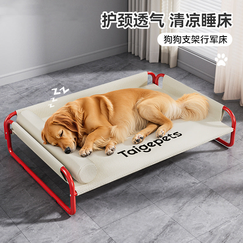 Elevated Dog Bed for Medium to Large Dogs, All-Season Pet Sofa, Moisture-Proof, Detachable and Washable