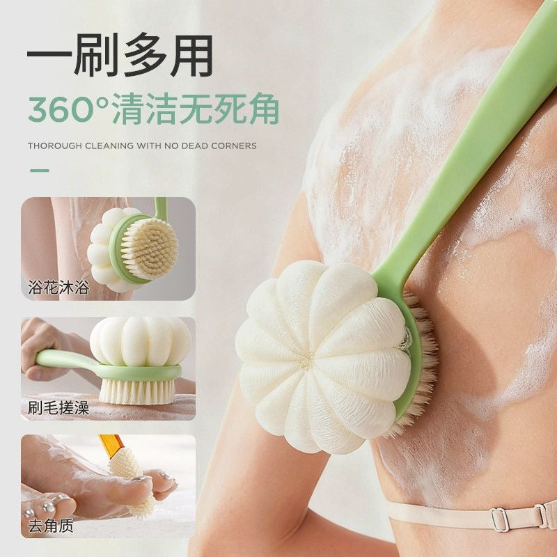 Long Handle Double-Sided Bath Brush for Back Exfoliation and Cleaning
