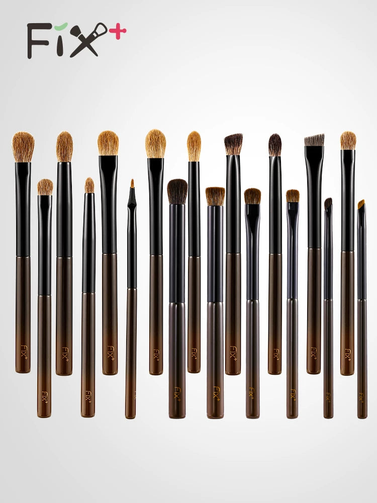 Fisgarfine S-Iteration Series Portable Eye Makeup Brush Set with Soft Wool Blend Bristles