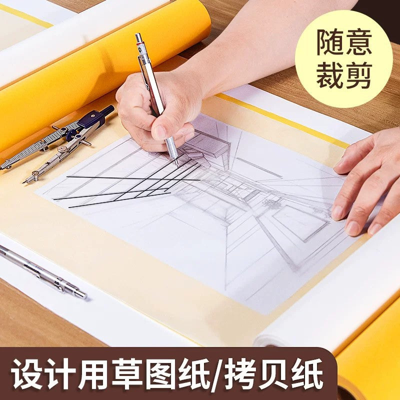 Tracing Paper Roll for Architectural Design and Sketching, Translucent Copy Paper