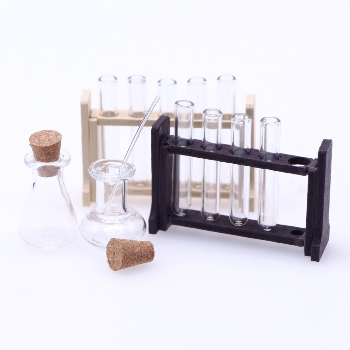 Dollhouse Miniature Laboratory Glassware Set - Test Tubes & Beakers