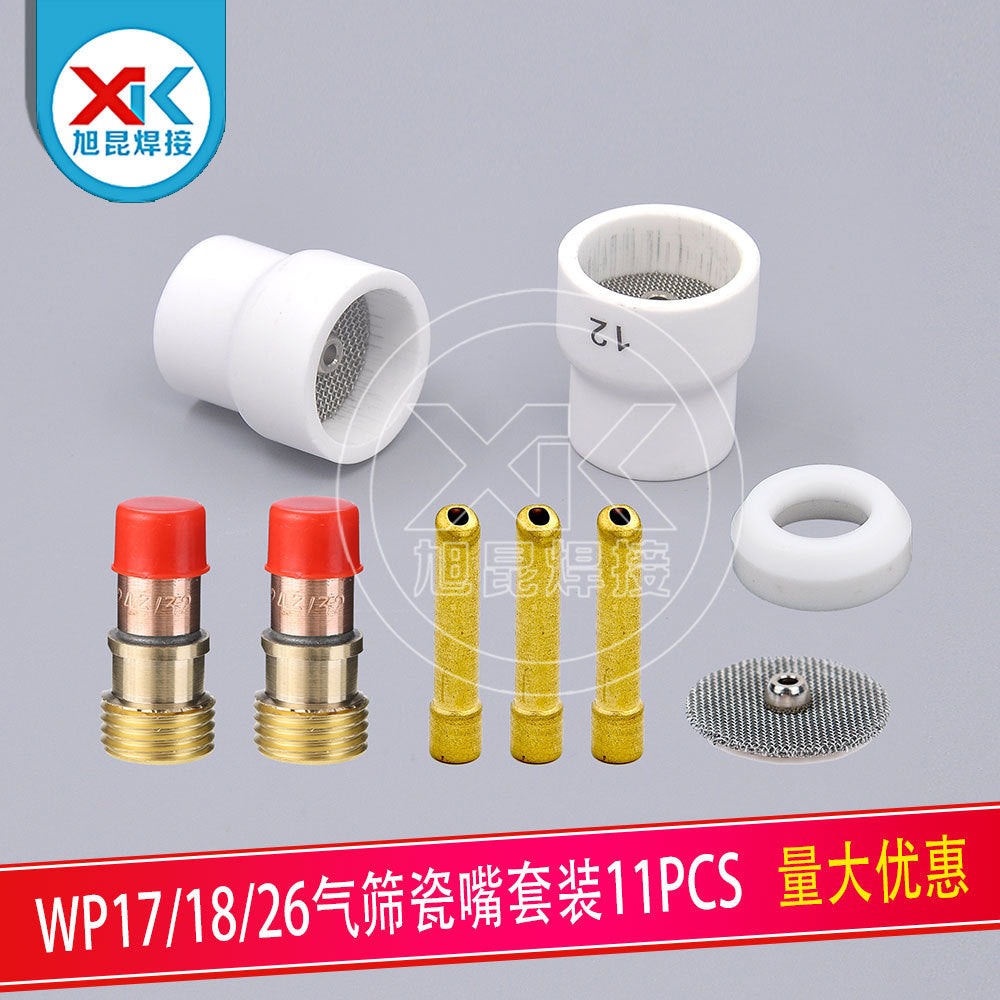 11/22PCS TIG Welding Torch Gas Lens Collet Kit for WP17/18/26