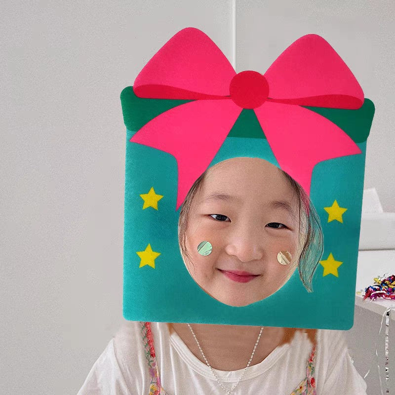 Children's Day Birthday Party Headgear Photo Props - Cake and Gift Box Designs