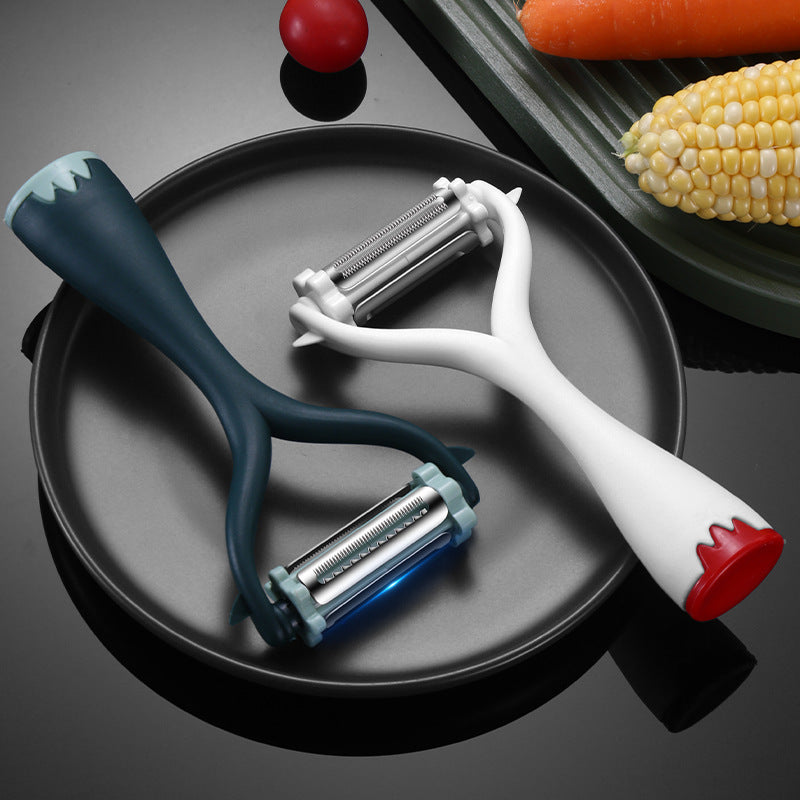 Stainless Steel Multifunction Peeler, 3-in-1 Vegetable Fruit Potato Peeler Shredder for Kitchen