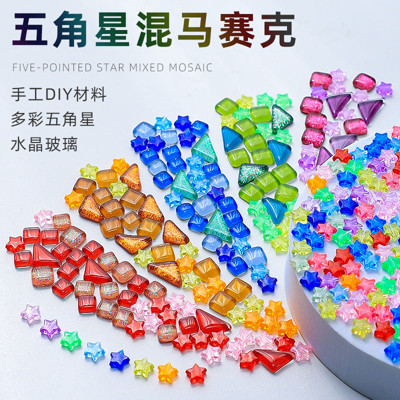 Star Mosaic DIY Craft Kit Crystal Glass Beads for Creative Decoration