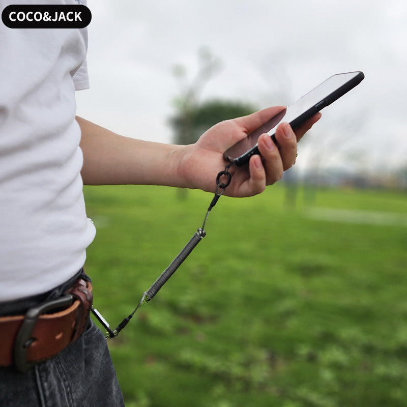 Retractable Anti-Loss Phone Lanyard with Steel Wire for Outdoor Use