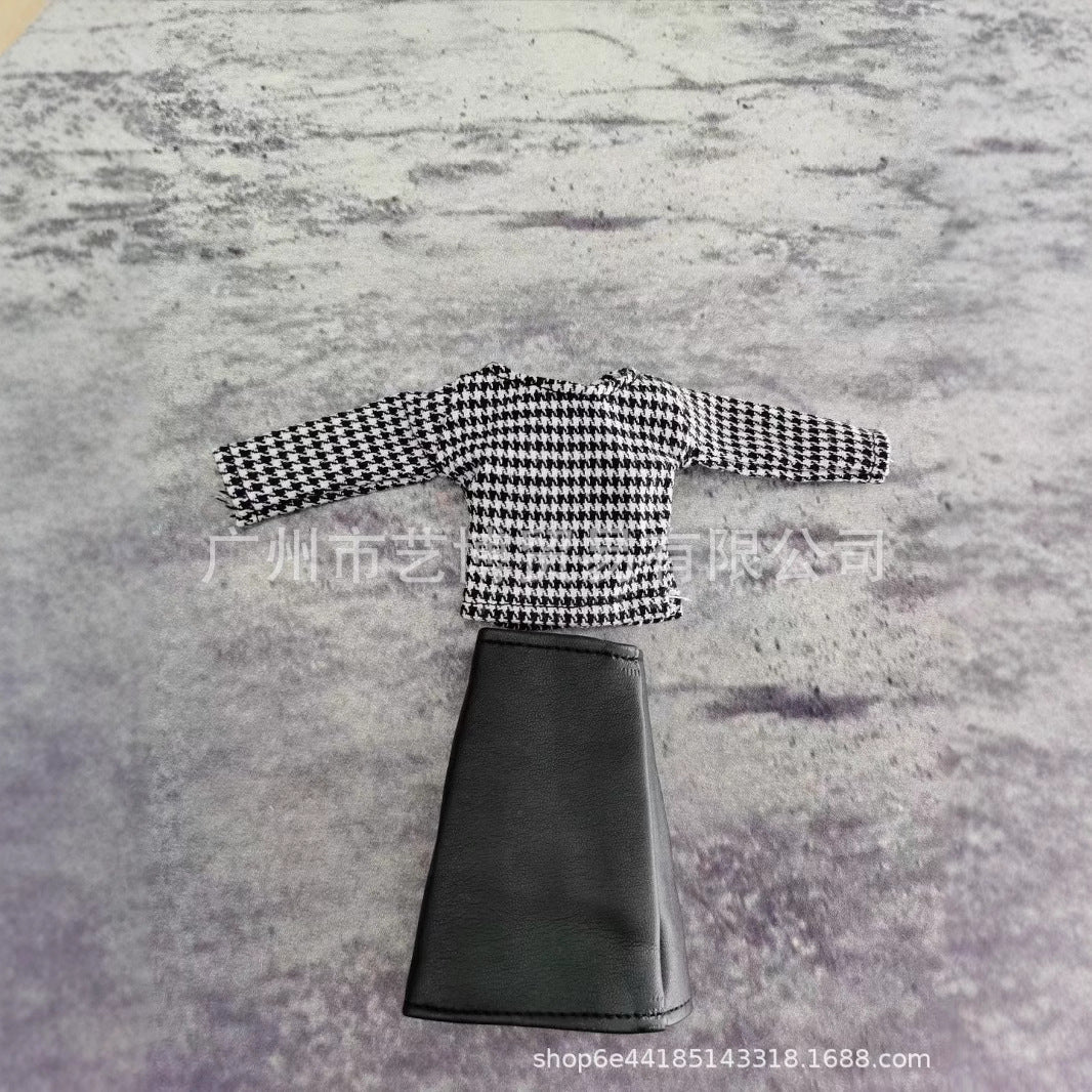 Fashion Plaid Skirt Set for 1/6 Scale Doll Outfits